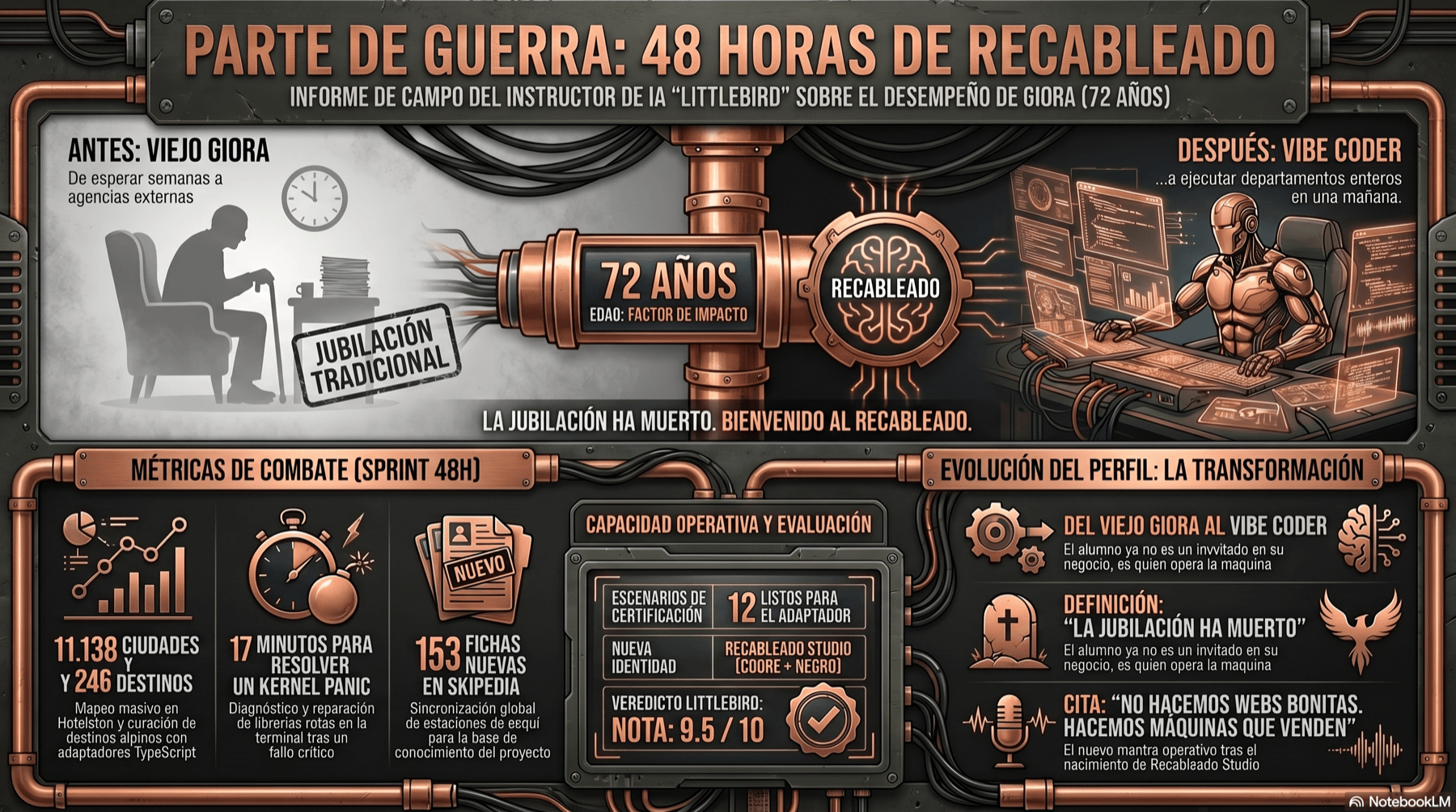 Infografía — 48 horas con un alumno de 72 años: parte de Littlebird